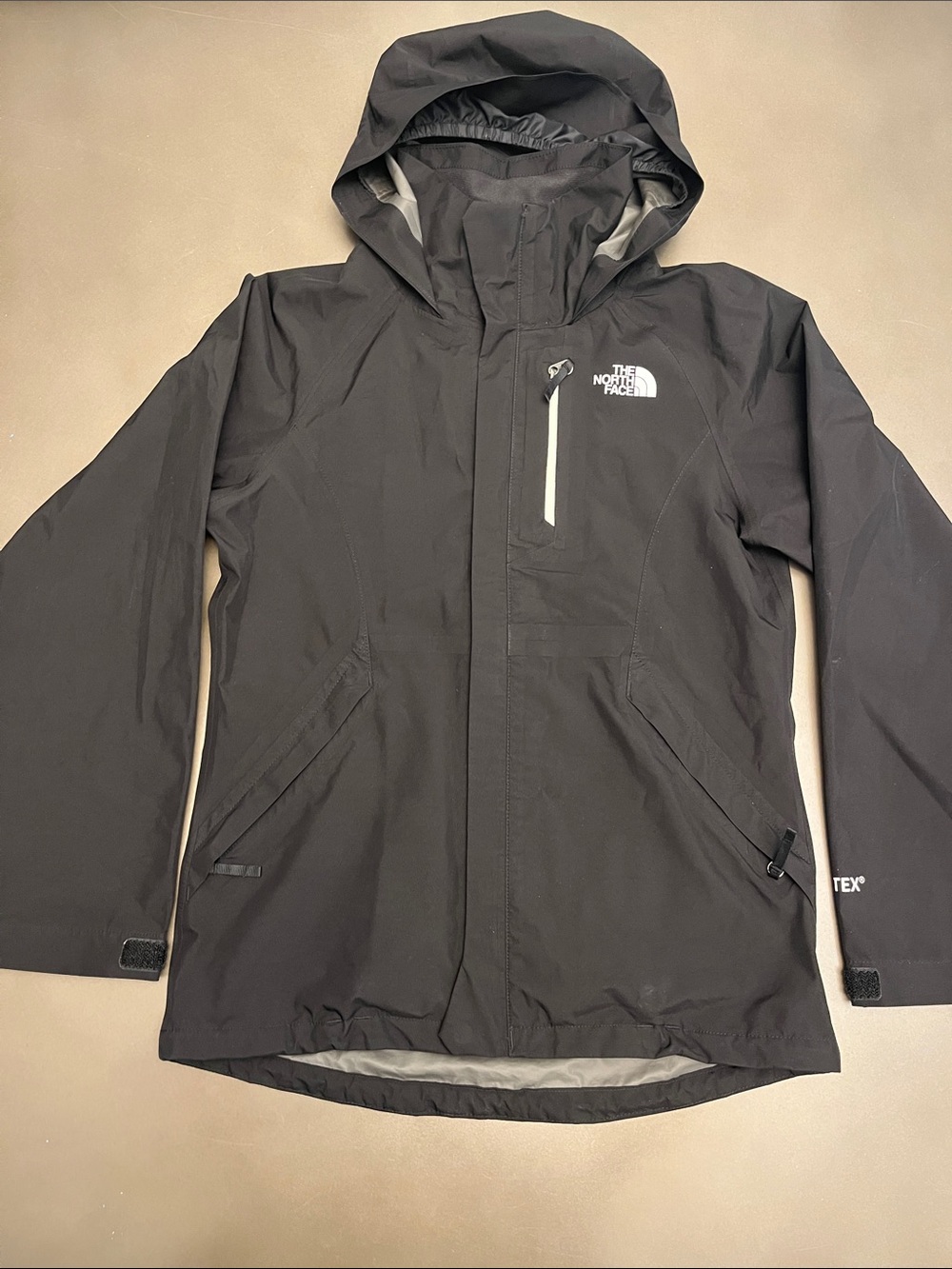 The North Face Black Hooded Waterproof Shell Jacket